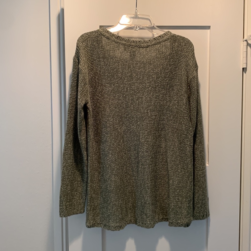 Quinn Green Sweater with Zippers - Picture 2 of 11
